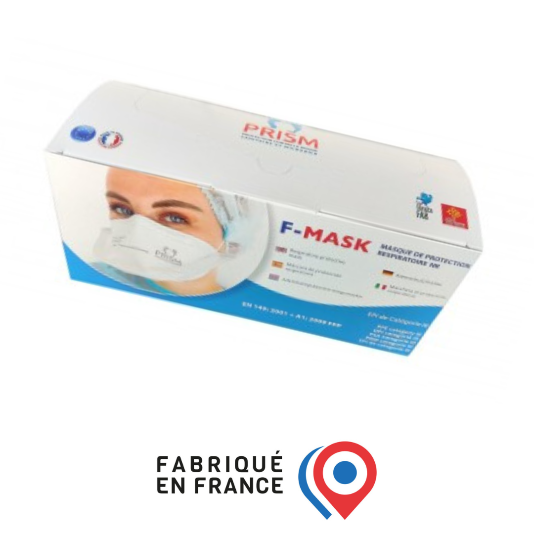 Masque FFP2 - Bec de canard - sans latex, sans fibre de verre et sans  graphène (Fabrication française) - BOITE 40 MASQUES